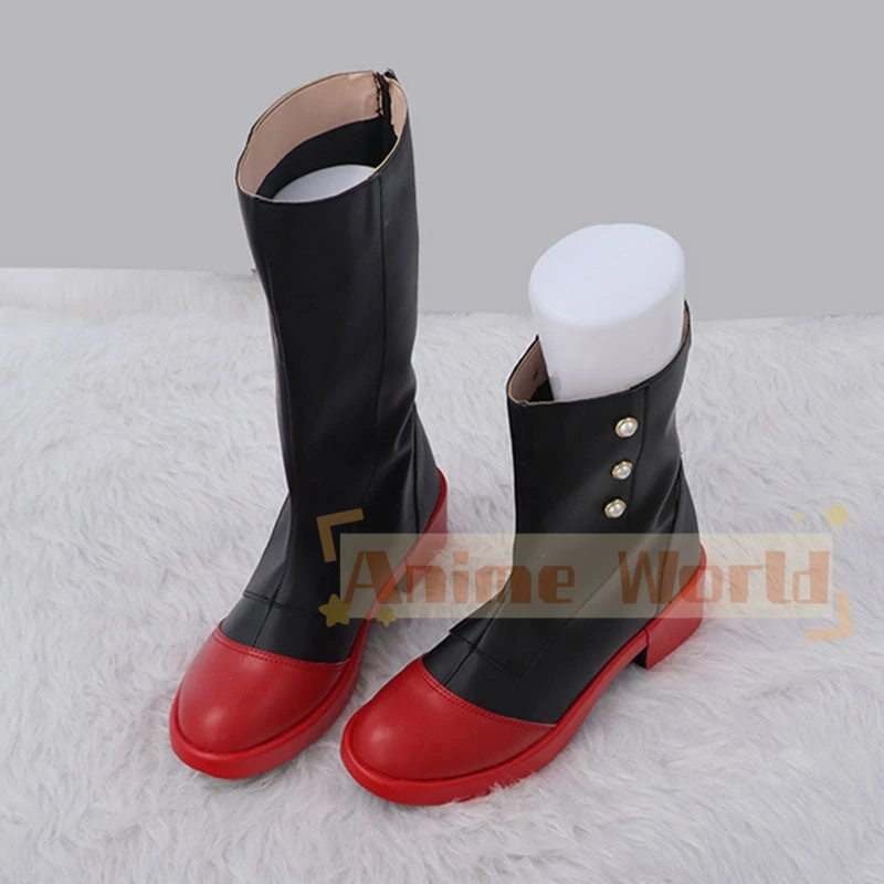 Jogo Genshin Impact Collab Lynette Cosplay Sapatos, Botas De Carnaval De Halloween, Custom Made