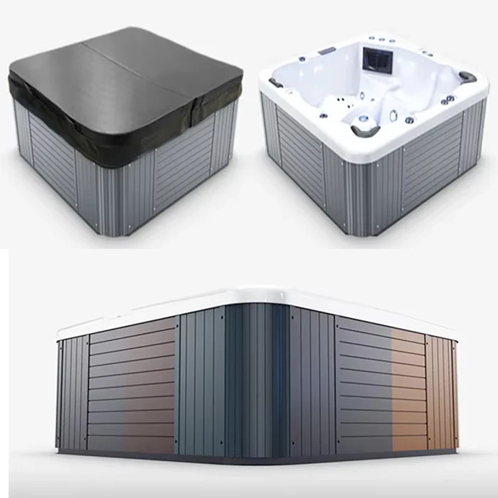 Free Standing Functional Acrylic whirlpool jacuzzi 2and 4 Persons Spa Massage Bathtub