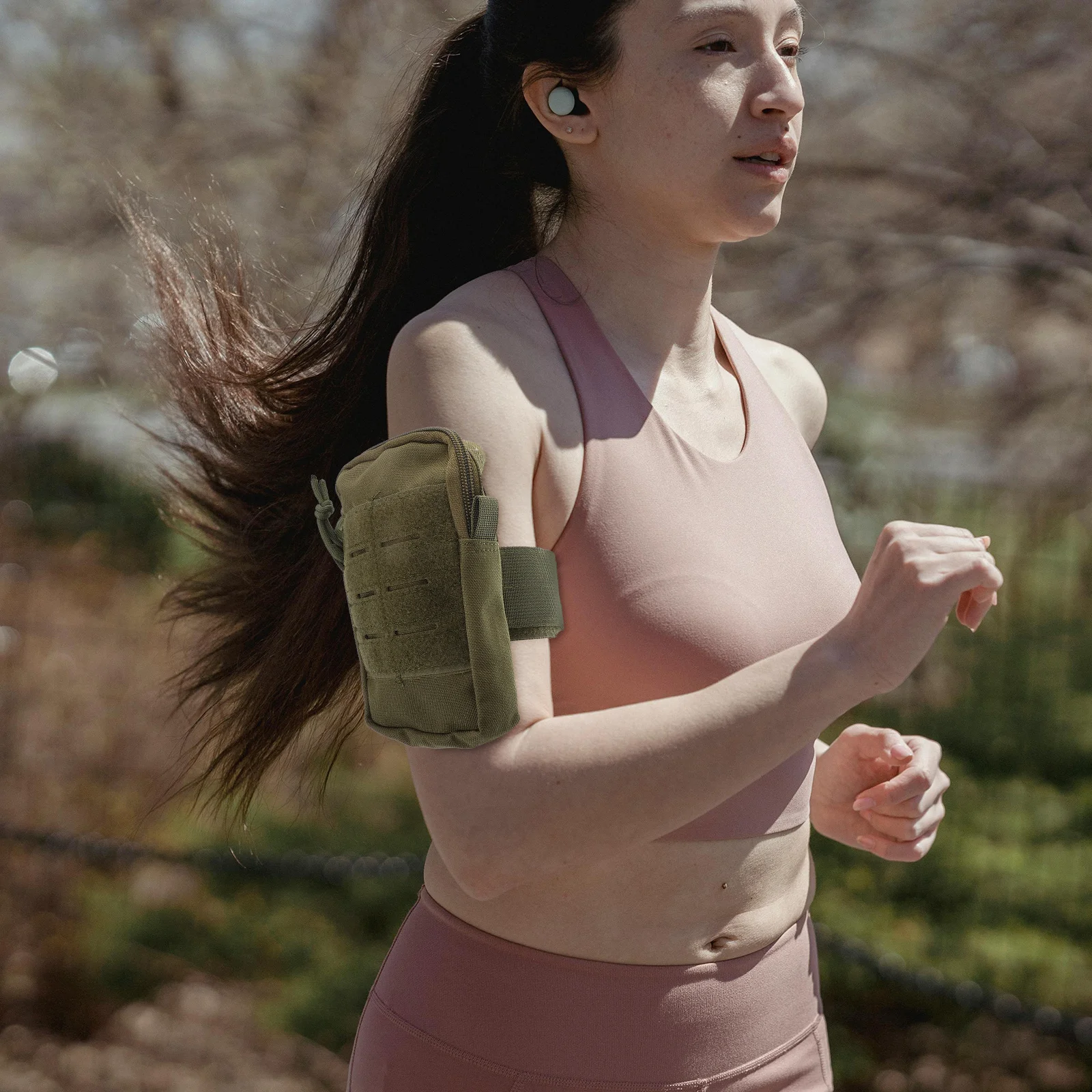 Brassard de course réglable, pochette de téléphone portable anti-transpiration, sac de bras de sport, grand rangement, plusieurs poches, jogging, cyclisme, fitness