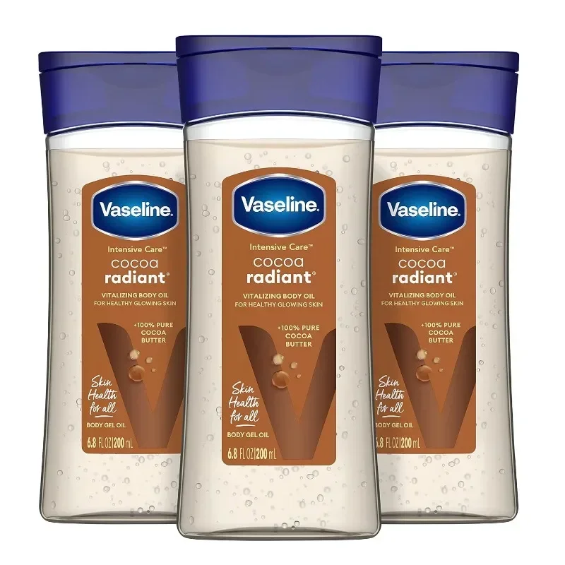 

Vaseline Intensive Care Cocoa Radiant For Glowing Skin Count Body Gel Oil with 100% Pure Cocoa Butter Replenishing Body Oils