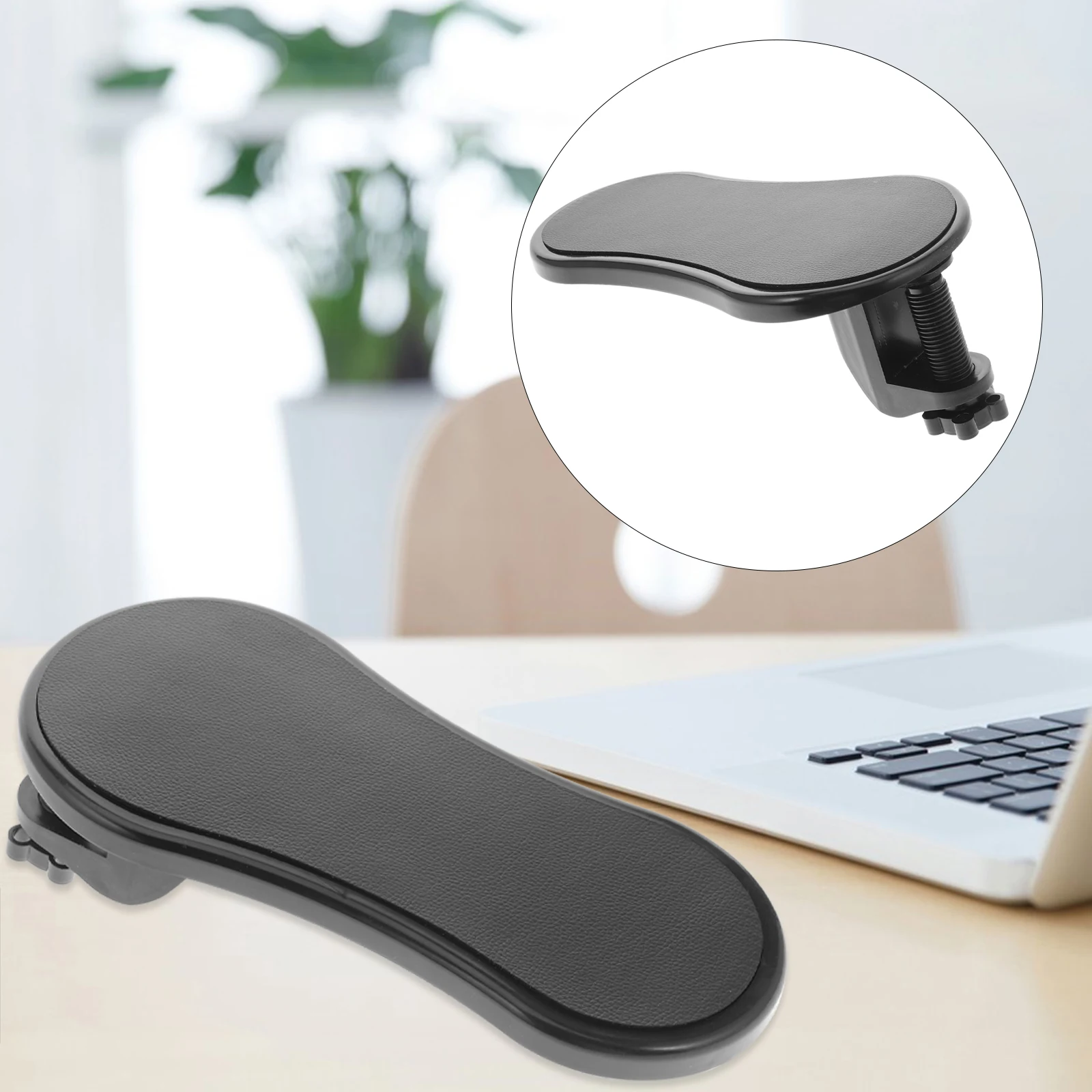 

Rotatable Computer Armrest Adjustable Wrist Rest Support 180° Ball Joint Left Right Hand Use Attached To Desk Chair Home Office