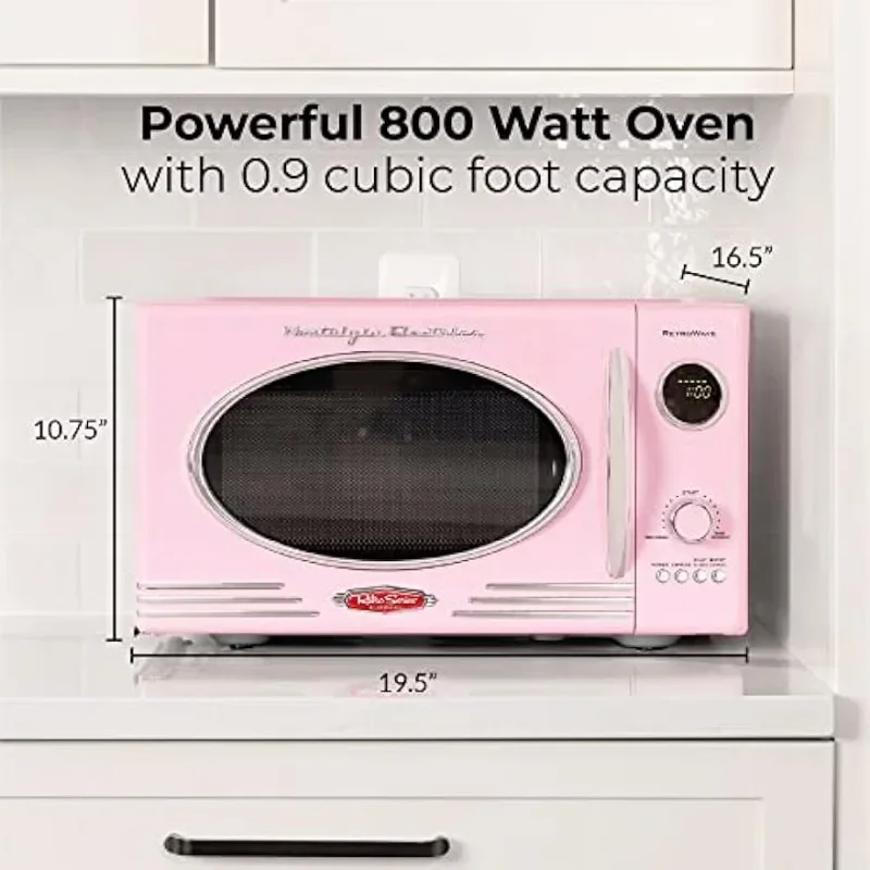 HAOYUNMA meja Retro Oven Microwave-0.9 cu ft-12 pengaturan memasak pra-program-jam Digital-Anda berhak mendapatkannya