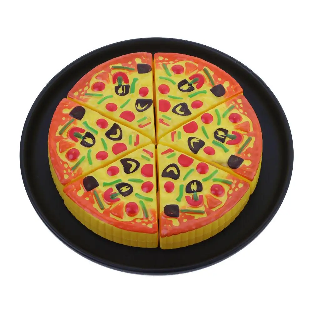 6 Pcs Small Pizza Toy Child Kitchen Simulation Pizza Party Fast Food Play Food Toy For Kids