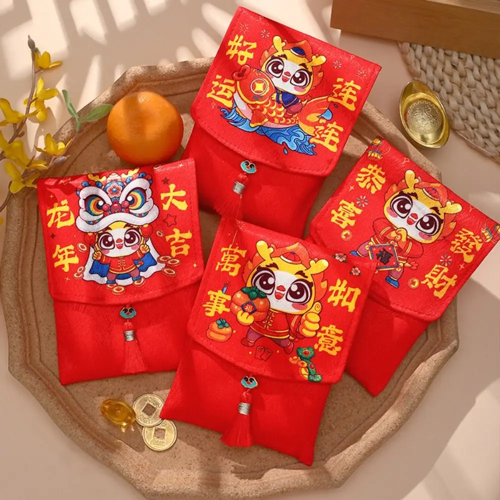 

Coin Purse Money Packing Bag Lucky Money Wallet Hongbao 2024 Red Envelope Lucky Money Red Packet Dragon Year Mascot