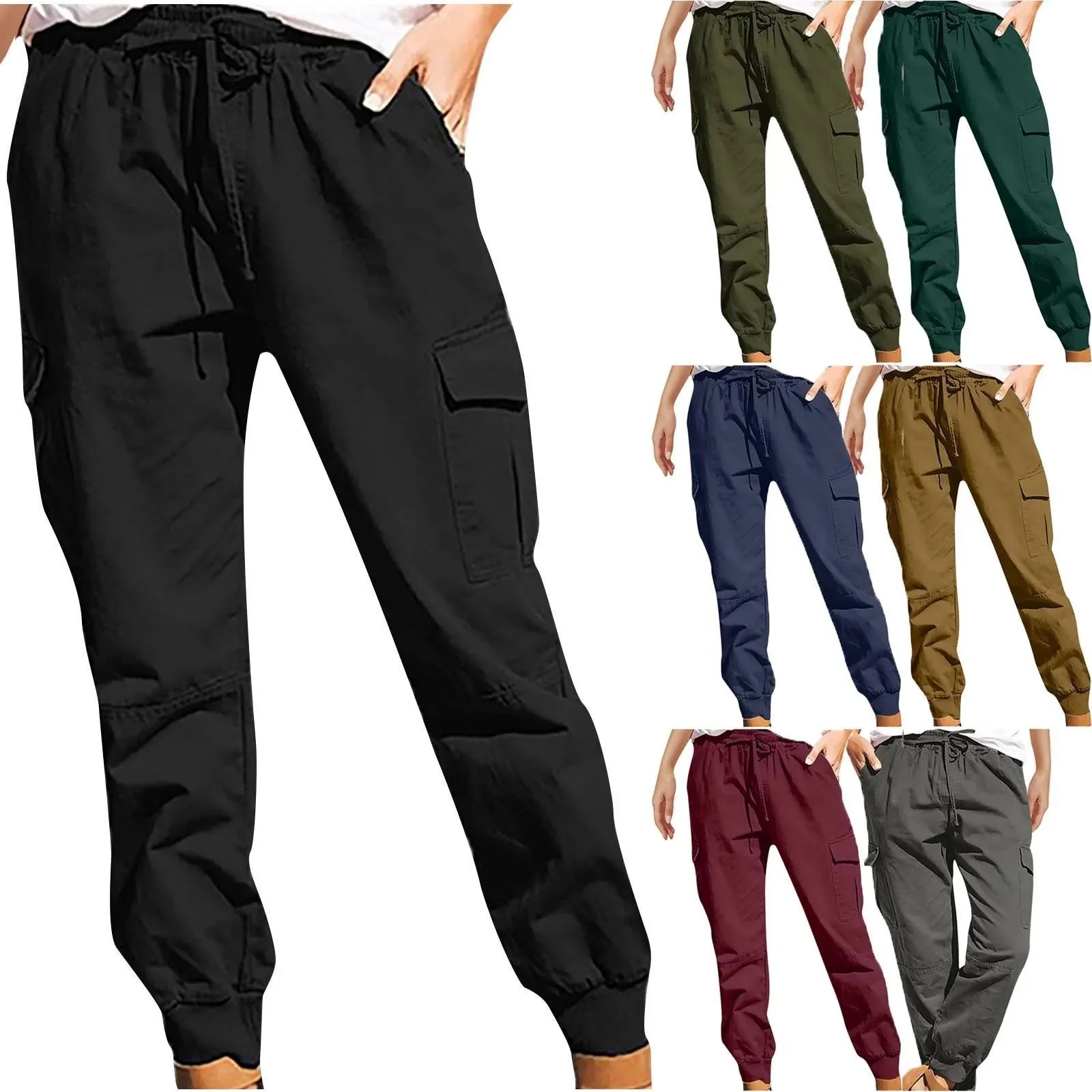 Casual Faion ket Workwear Pants High Waist Long Trousers for Women Versatile Sle Comfortable Leisure Cargo Pants