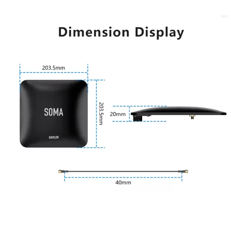 GEPRC SOMA 3,3G o 5,8G 4,9 GHZ-6GHZ antena direccional larga RHCP DIY RC FPV Quadcopter Drone piezas de accesorios de estilo libre