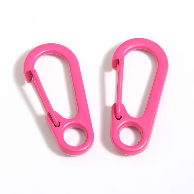 10pcs Cute Candy Color Snap Hook Keychain Ring Metal Spring Fastener Buckle Car Key Ring For Handmade Jewelry Making Accessorie