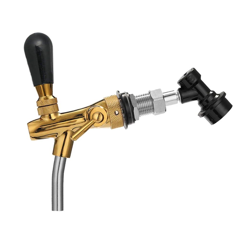 

Adjustable Draft Beer Tap with Liquid Ball Lock, Disconnect Chrome Plating, Flow Control, Homebrew Kegerator