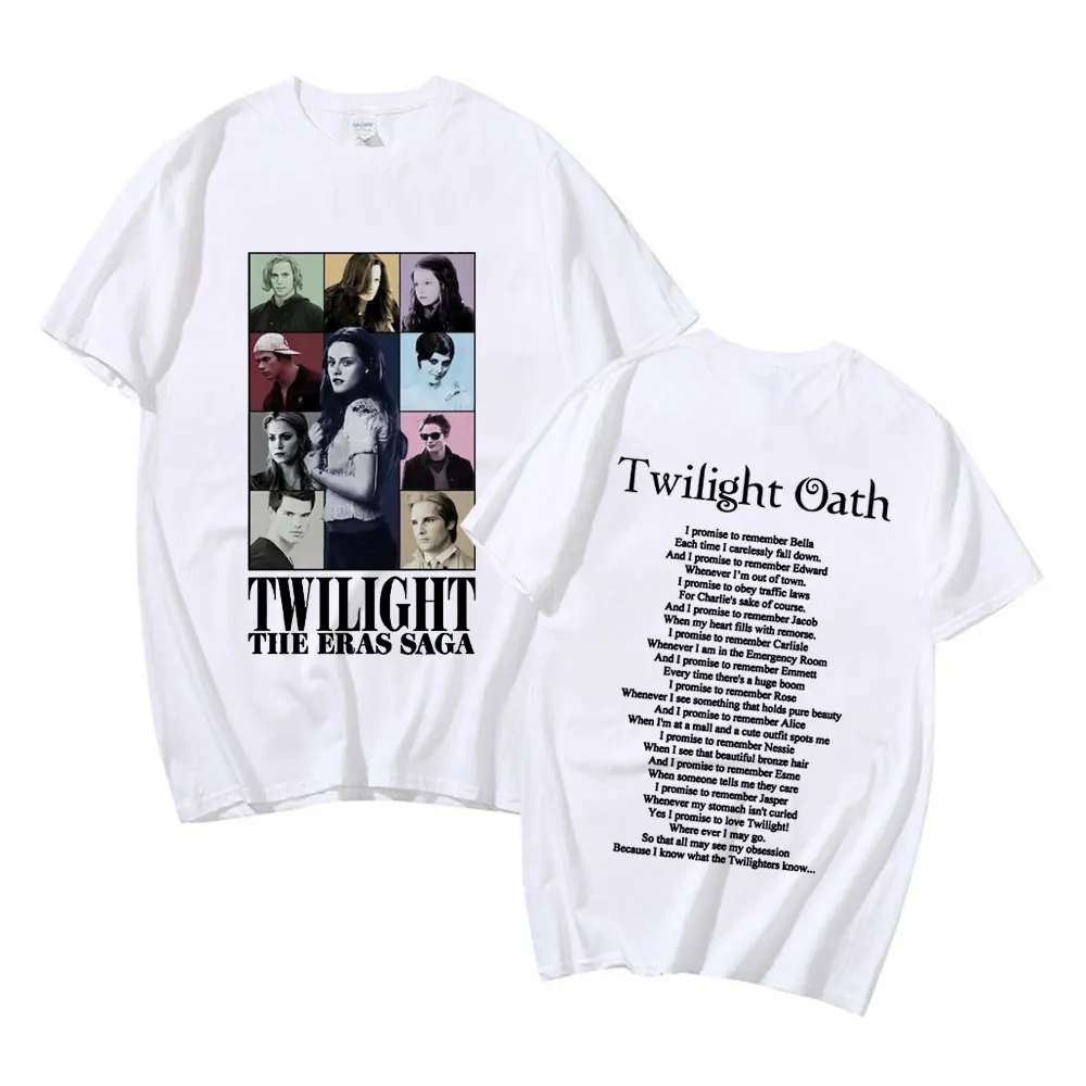 Twilight The Oath Saga T-shirt Bella Jakob Edward Graphic T Shirt Men Women Fashion Aesthetic Oversized Tshirt Unisex Streetwear