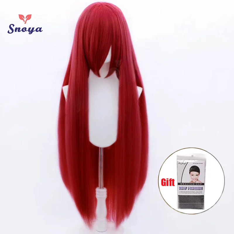 Snoya 100cm Synthetische Flauschige Corn Perm Cosplay Perücke Rosa Rot Blau Lila Anime Party Lange Perücke für Frauen