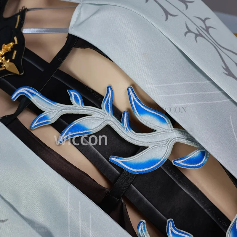 لعبة Wuthering موجات تأثيري تصميم غير النظامية أنيمي تنورة لون الماء مثير لوليتا Cartethyia كوس القرط الدعائم مجموعة مخصصة