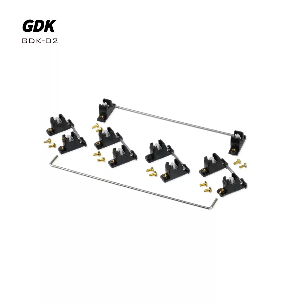 GDK Lab Pre-lubed PCB-Mounted Stabilizers PMO Stainless Steel for 1.6mm PCB Mechanical Keyboard Pre-lubed PCB Stabs 6.25U/ 7u