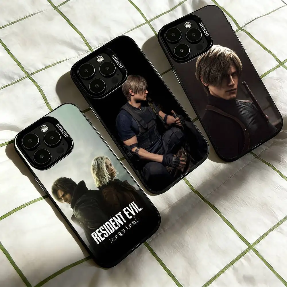 

RER Ganme R-Resident Evil R-Requiem Phone Case For iPhone 17,16,15,14,13,12,11 Plus,Pro Max,XS,Colorful Silver Black Cover