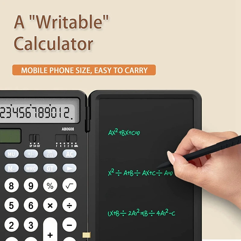 12 Digit Display Office Desk Calcultors With Erasable Writing Table, Suitable For Office, School And Business Use