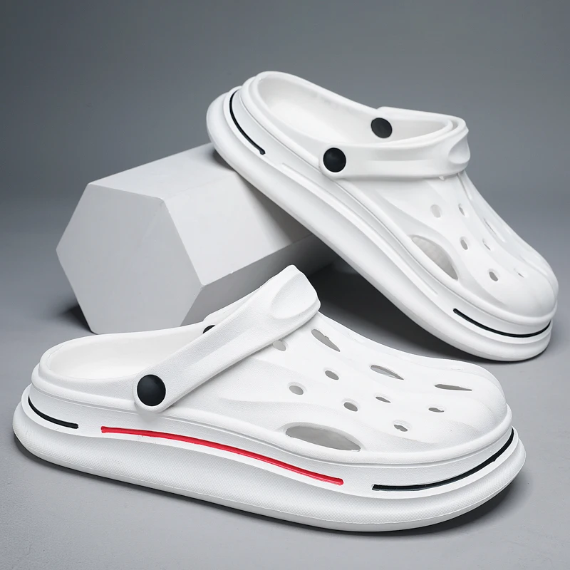 زوج من قباقيب الأزواج الصيفية الجديدة غير القابلة للانزلاق، أحذية الشاطئ الرياضية المقاومة للاهتراء، صنادل مريحة بنعل ناعم للارتداء الخارجي