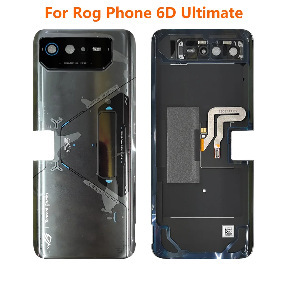 

Задняя крышка Rog 6D Ultimate для Asus Rog Phone 6D Ultimate, крышка батарейного отсека, задняя крышка батарейного отсека, запасные части для двери корпуса