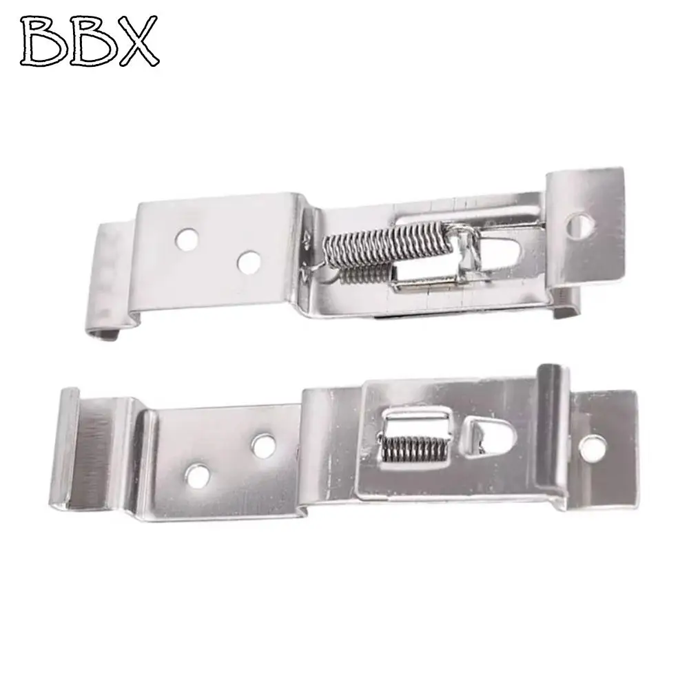 

4pcs Rectangular Trailer Number Plate Clips Spring Sturdy Car License Plate Bracket Corrosion Resistance Stainless Steel