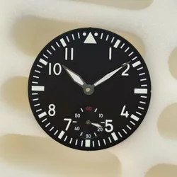 Watch accessories Pilot black Watch dial diameter 38.9mm thickness 0.4mm second hand is at 6 o 'clock Use 6498 3621 movement