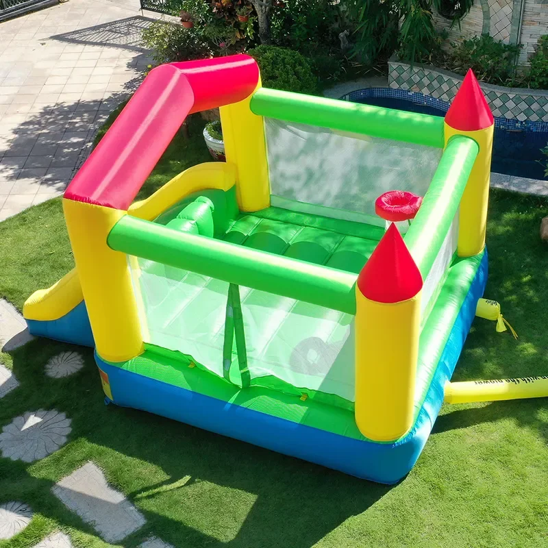 Inflatable Castle Slide for Kids Thickened PVC Bouncy House Outdoor Play Center Baby Jumping Toy Small Naughty Fort Home