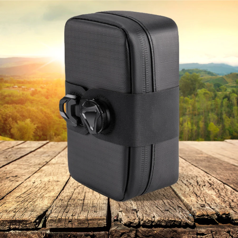 

PU Bike Seat Bag Under Seat Bike Bag Large Capacity Strap-On Bike Pouch Waterproof Multi-compartments Cycling Accessories