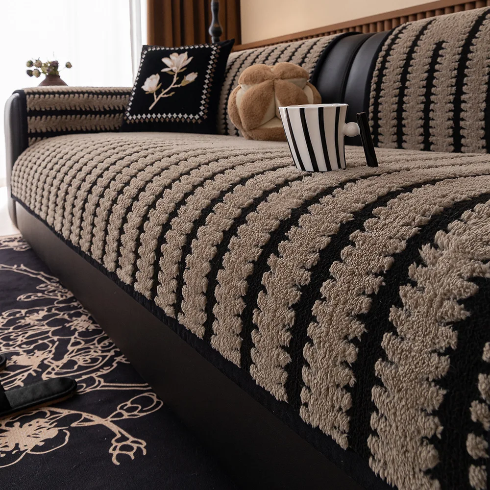 وسادة أريكة فاخرة خفيفة عالية الجودة مبطنة للفصول الأربعة وسادة عالمية غير قابلة للانزلاق ومضادة للخدش وغطاء مسند ظهر للأريكة #4