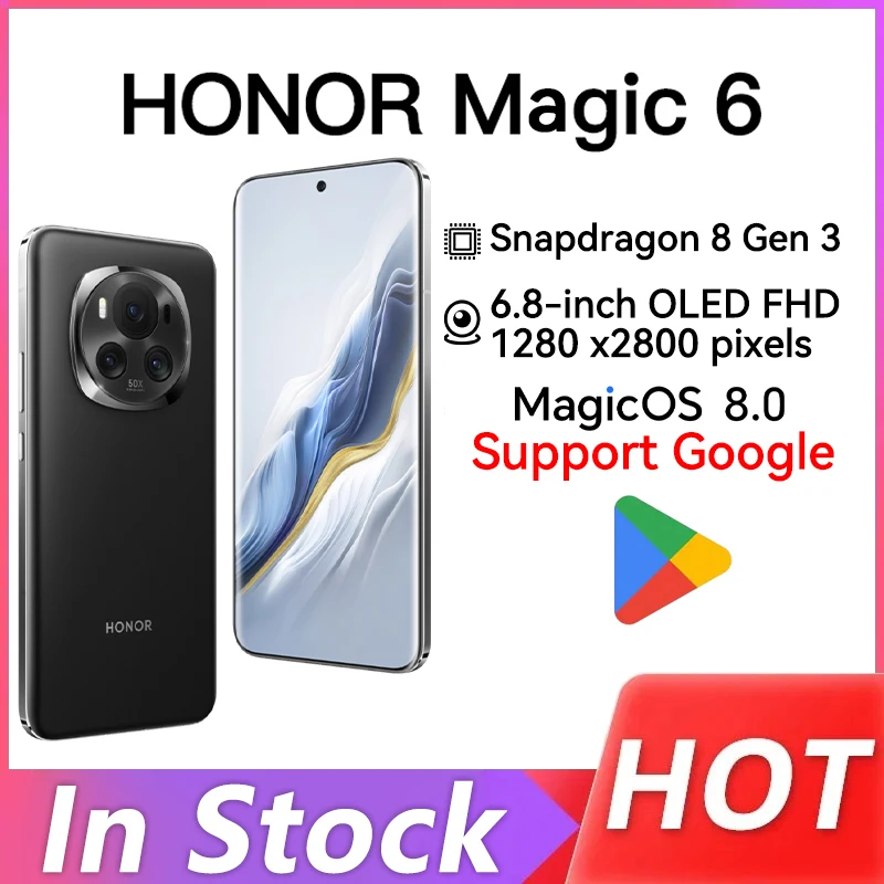 Original Honor Magic 6 5G Smart Phone Snapdragon 8 Gen 3 Octa Core 6.78