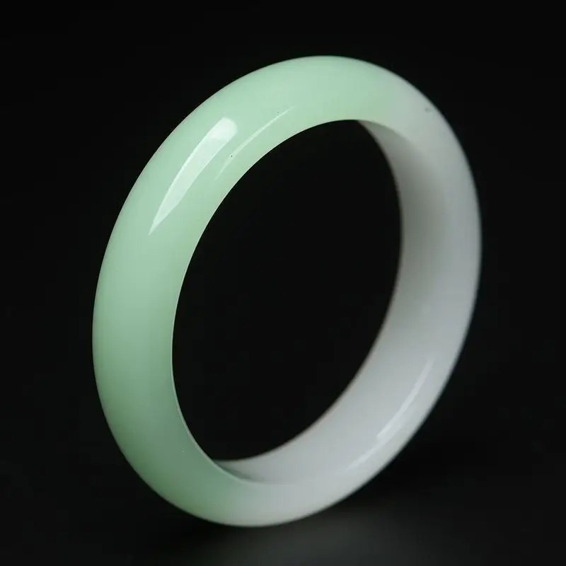 Emerald Bracelet Outer Cover White Floating Green Emerald Women's Thin Bracelet