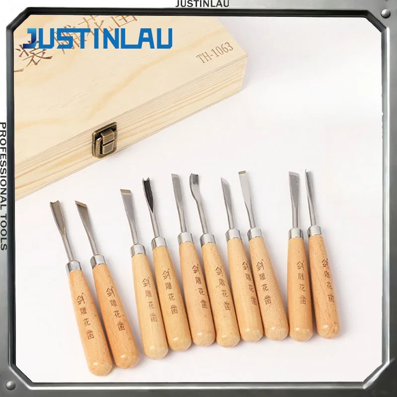 

12 Piece Wooden Carving Hand Chisel Set Lathe Knife DIY Turning Woodworking Professional Planing Woodworking Woodworking Tools