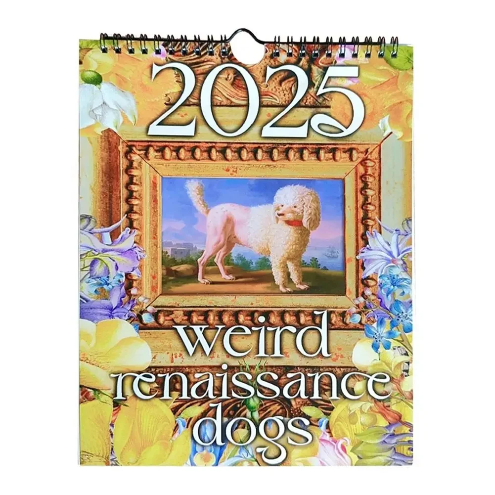 Gfc-2025 Wall Calendar Dogs Mystiques Medieval Dogs Wall Calendar Interesting Monthly Calendar for Home School Dormitory