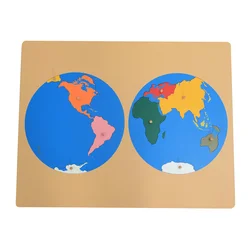 Montessori World Map Wood Geography Materials Culture Learning Resources for Kids Early Childhood Education Tools Teaching Aids