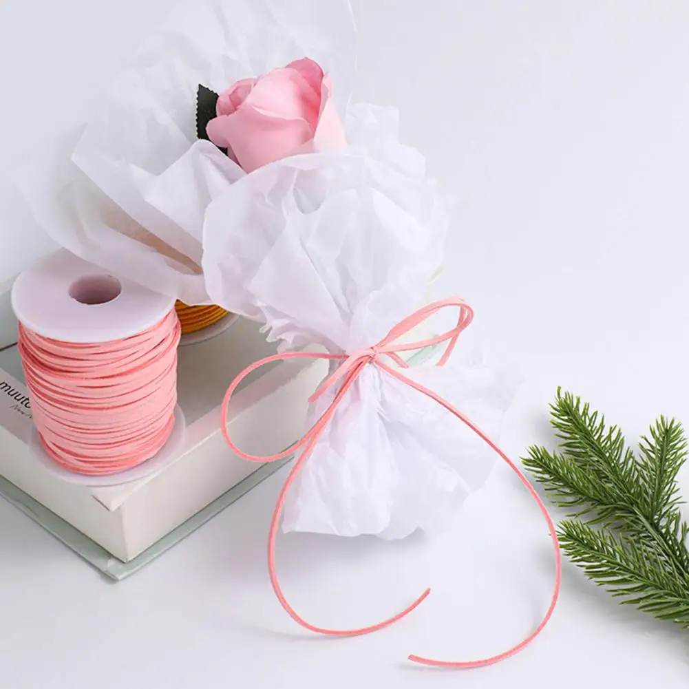 50 Yard Raffia Ribbon Gift Wrapping Ribbon Suede Texture Solid Color Gift Packaging Christmas Decorations Raffia Paper StraP