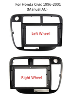 9 Inch Car Fascia Frame for HONDA CIVIC EK3/EK4/EK9 1996-2001 Frame GPS Android Mount Kit Trim Panel Dash Bezel