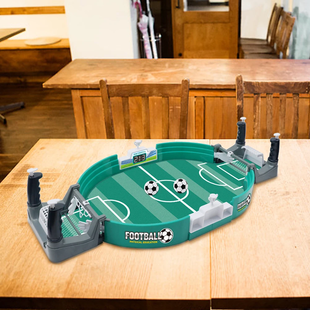 Mini-tafelvoetbalspel Plastic interactief voetbalspel Eenvoudige installatie Tafelblad Competitieve voetbalspellen voor kinderen Vakantiespeelgoed