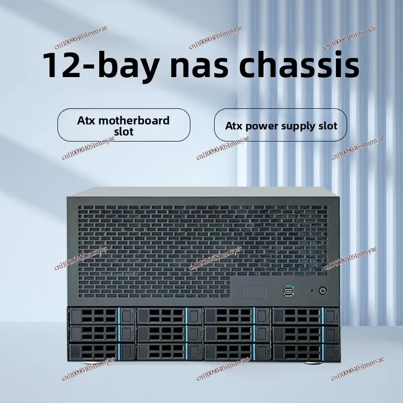 12-Disk NAS Chassis ATX Main Board ATX Power Supply 8 Full-height Slot Servers