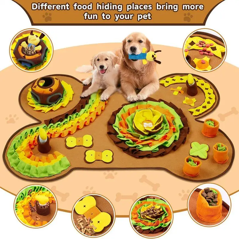 

Foraging Mat For Dogs Interactive Dog Puzzle Mat Slow Feeder Puppy Digging Fun Pet Foraging Pad Feeding Puzzle Toy For Pets