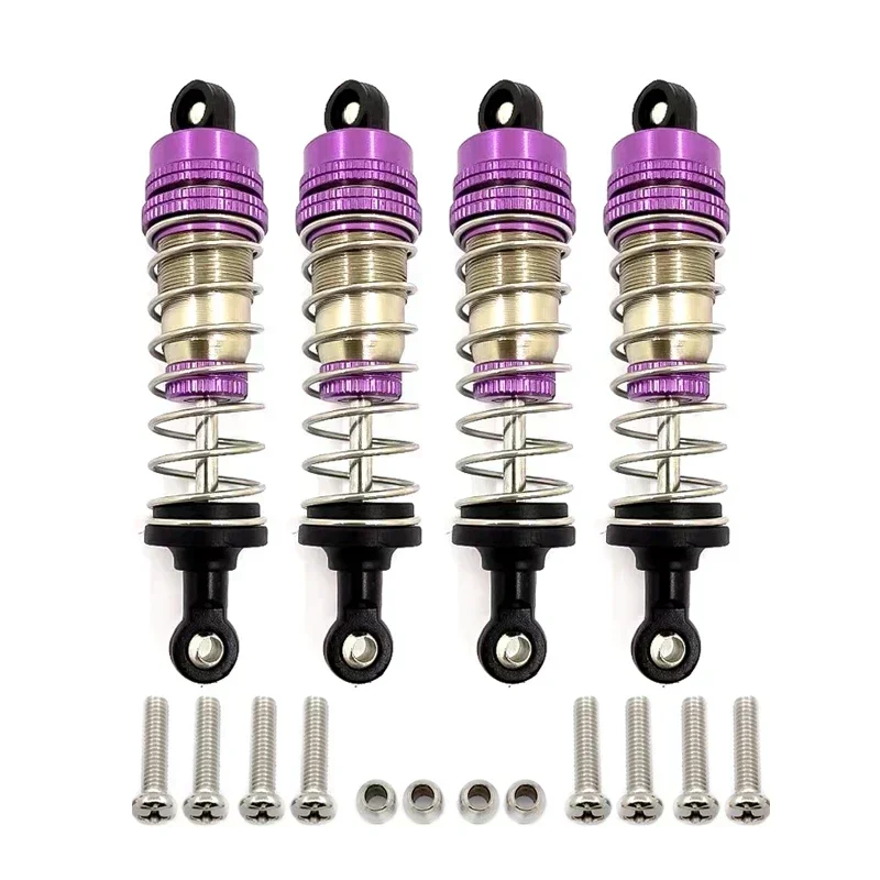 Amortyzatory metalowe 4 szt. do WLtoys 144001 124019 124018, części zamienne i akcesoria do tuningu samochodów RC