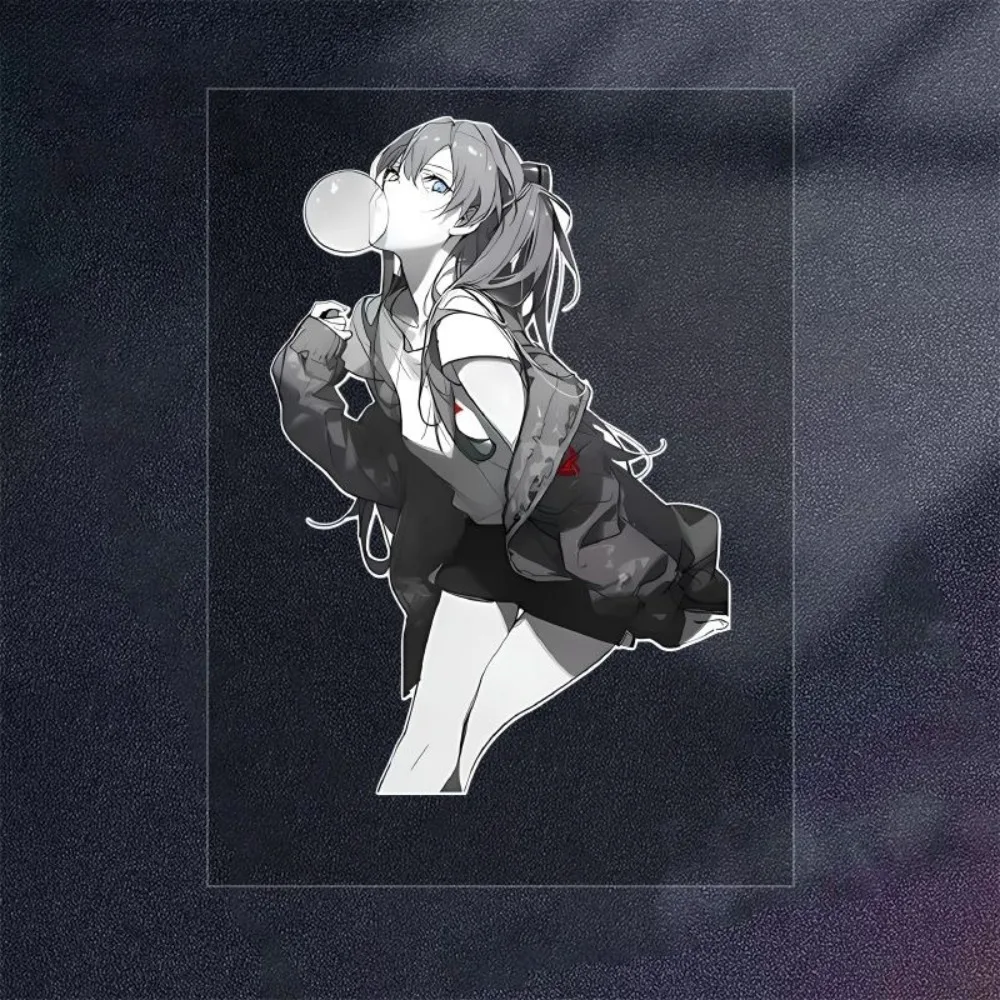 Neon Genesis Evangelion EVA Asuka Langley Soryu Anime Peripheral Car Stickers Cartoon Electric Motorcycle Computer Stickers