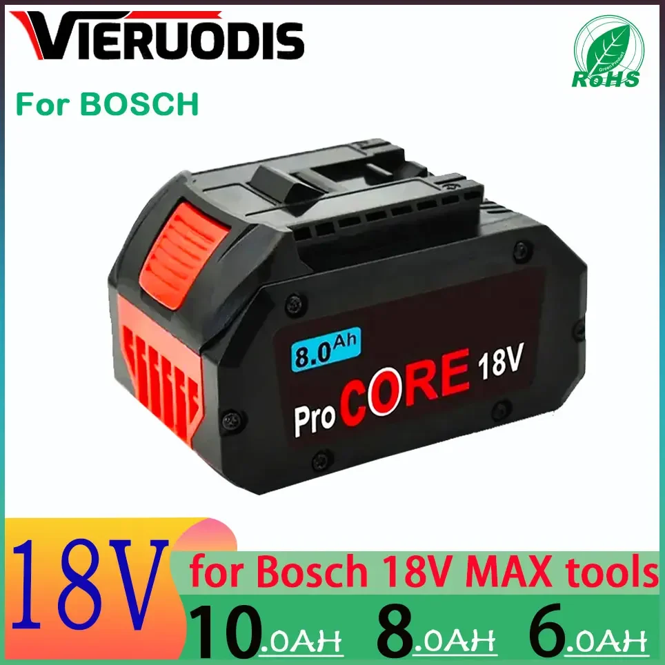 

For Bosch 18V 10000MAH Professional System Cordless Tool BAT609 BAT618 GBA18V8 21700 Battery ProCORE Replacement Battery