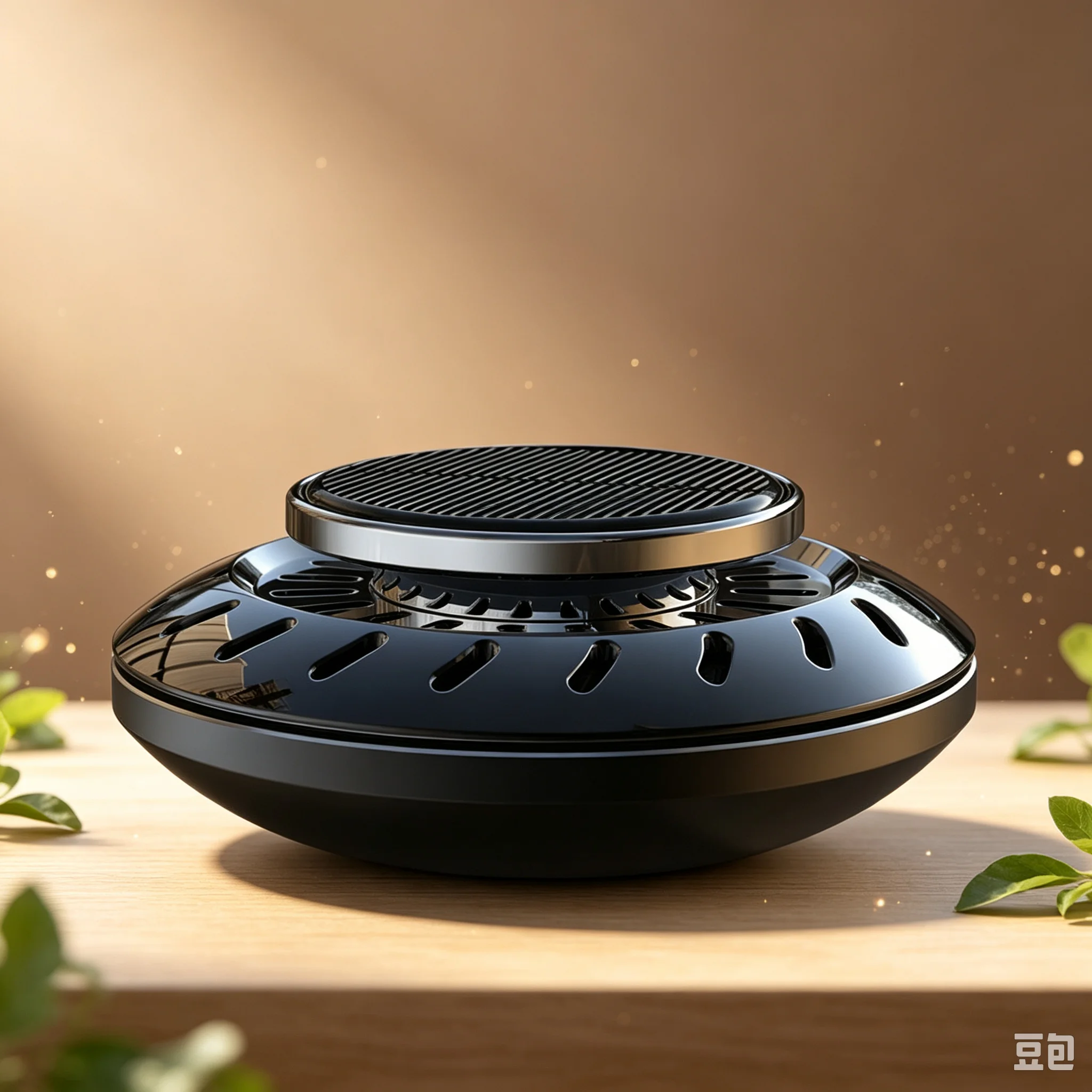 UFO Car Air Freshener Value Pack 5 Refill Pads Solar Rotating Flying Saucer Perfume LED Dashboard Ornament Fragrance Decoration