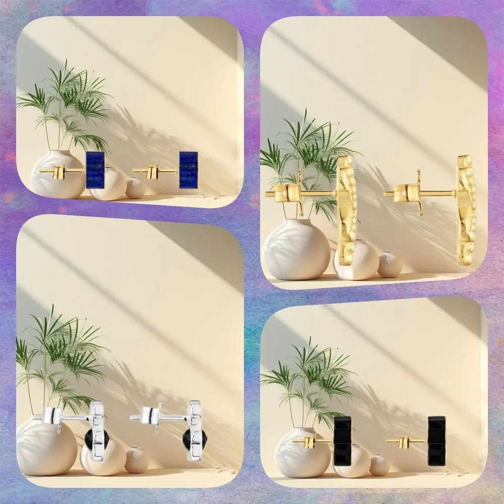 

18K Gold Plated S925 Sterling Silver Studs for Her Everyday Elegance