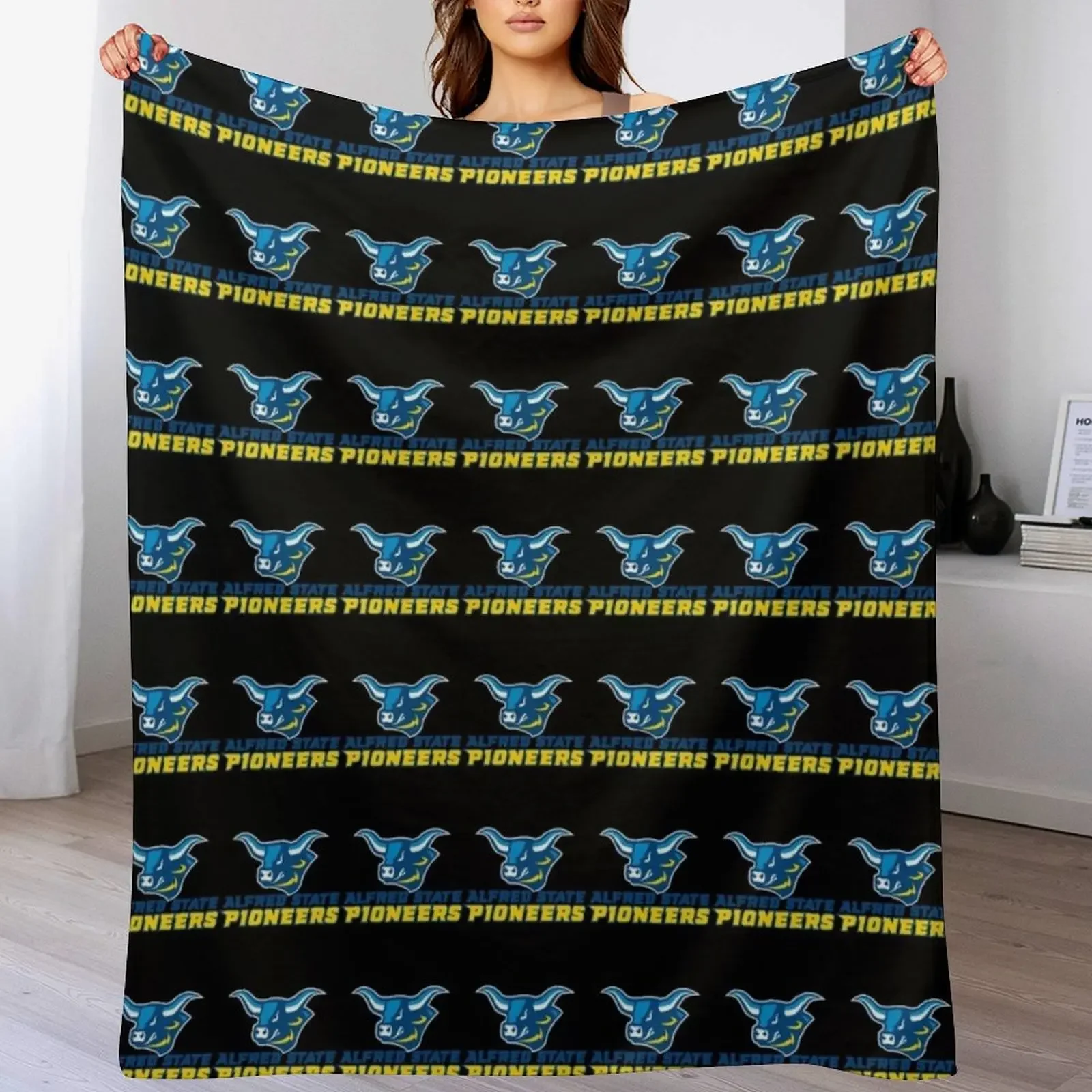 

alfred state pioneers-merch Throw Blanket Thin Baby Plaid Heavy Blankets