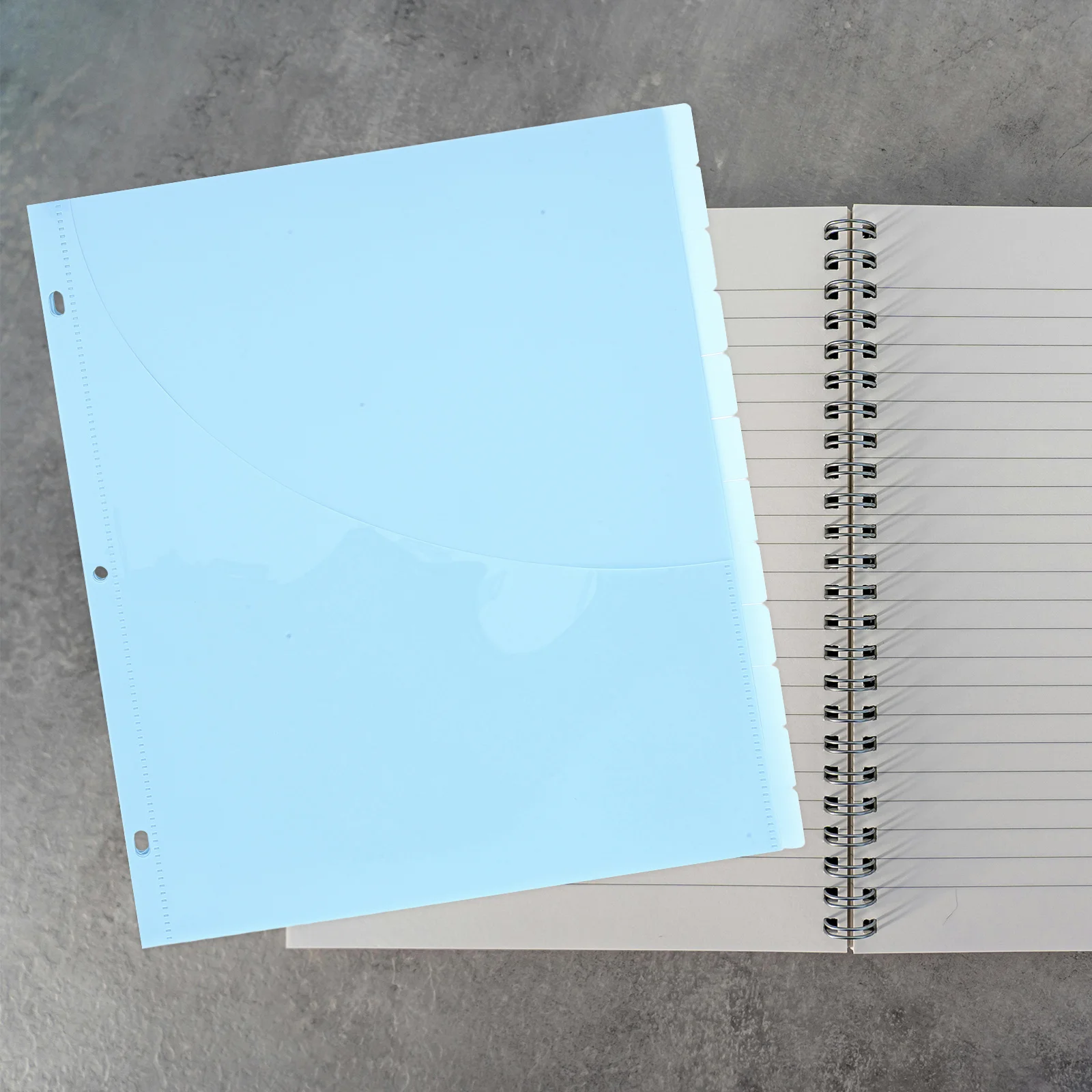 

12Pcs Binder Dividers Waterproof Plastic 3-Hole A4 File Folder Pockets Document Organizer Office School Plastic File Sleeves