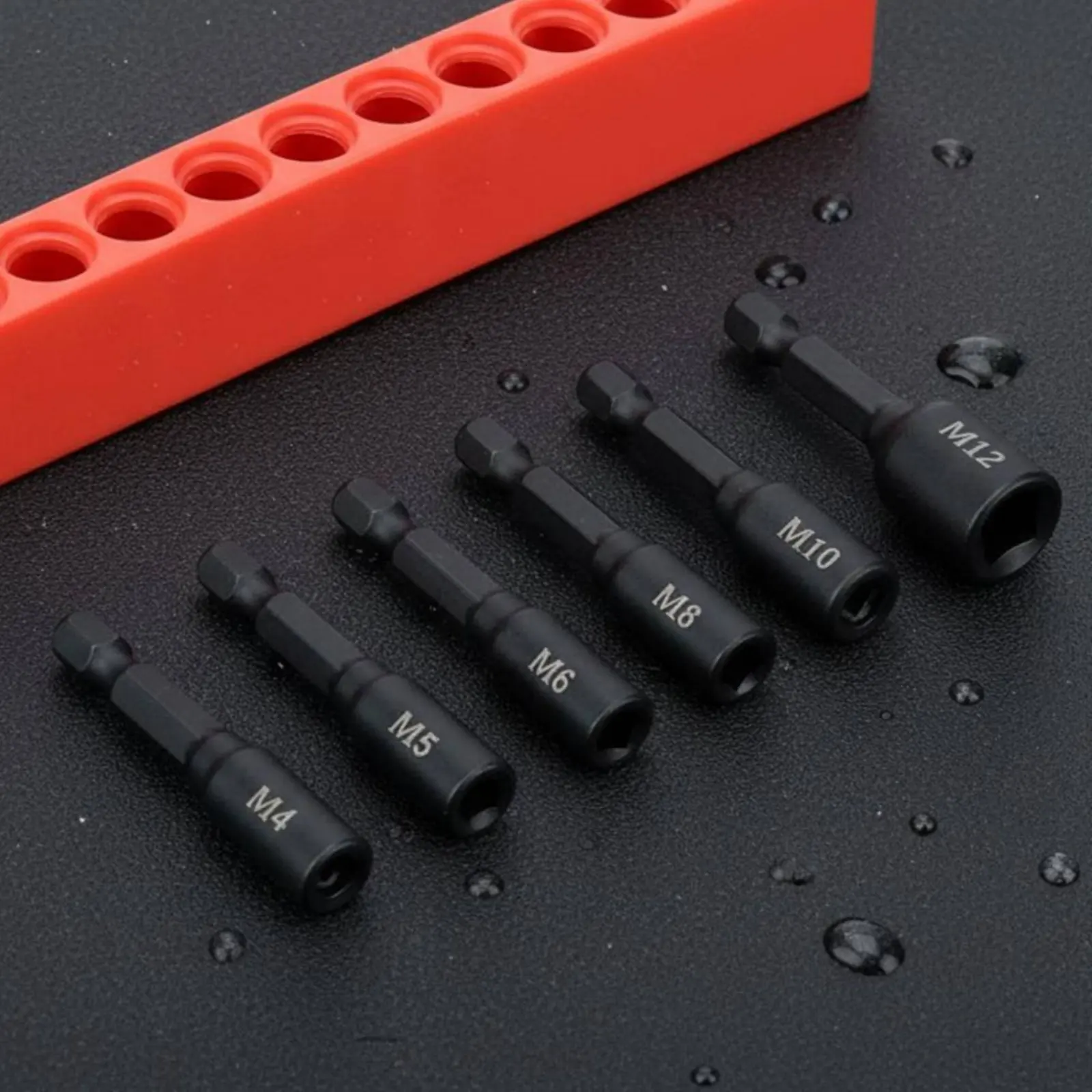 

6 Pieces 1/4 Hex Shank Tap Socket High Hardness Machine Tap Holder Threading Chuck Corrosion Resistant Tool Accessory for Garage