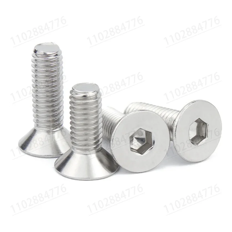 DIN7991  Allen Bolts  304 Stainless Steel M2 M3 M4 M5 M6 M8 M10 Hexagon Hex Socket Countersunk Flat Head Screw