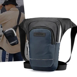 Motorcycle Rider Reflective Drop Leg Bag for Men Travel Messenger Cross Body Hip Thigh Bags Male Nylon Belt Waist Fanny Pack New