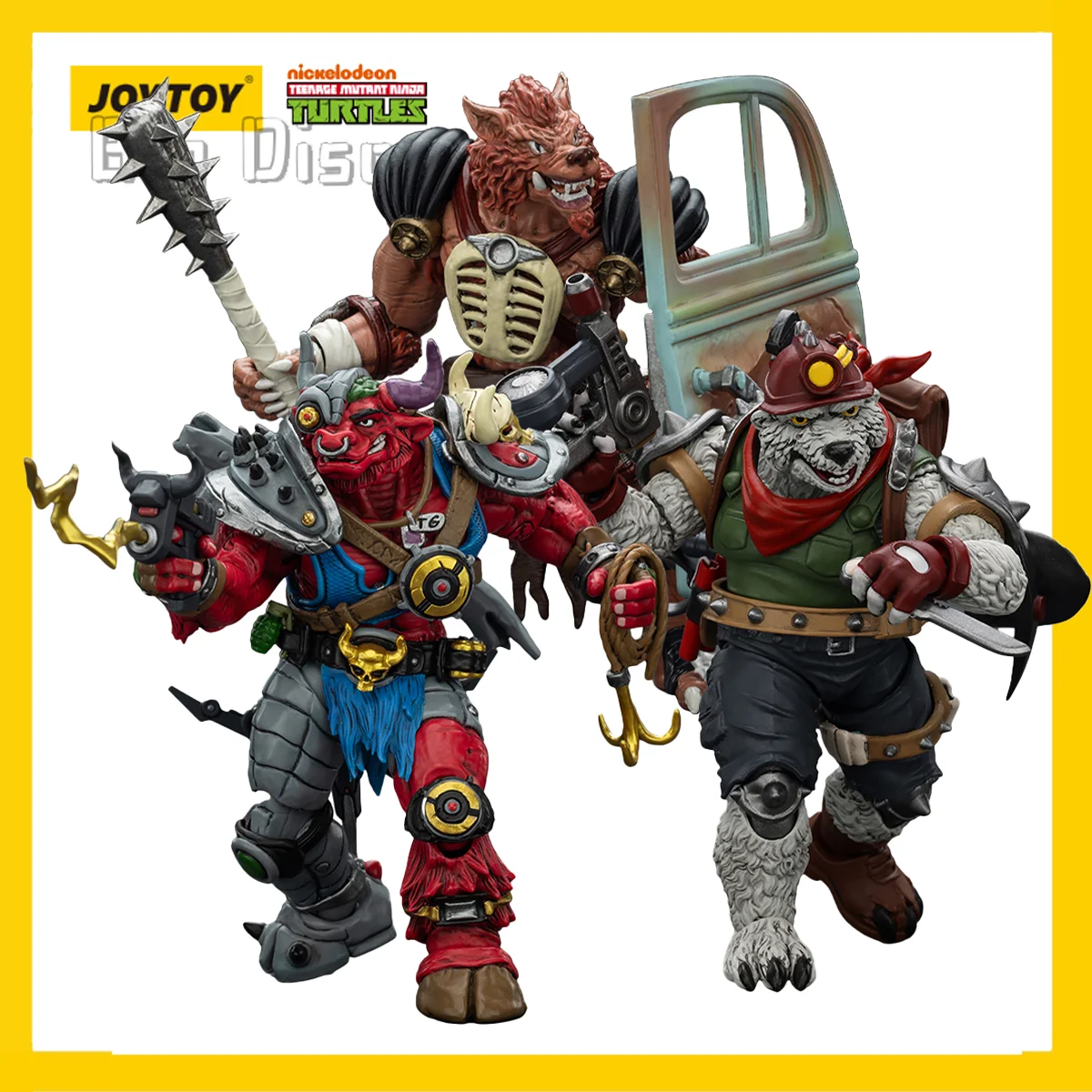 

[IN STOCK]JOYTOY TMNT Action Figure 1/18 TMNT-Dirtbag-Rahzar-Groundchuck[3PCS] Model birthday