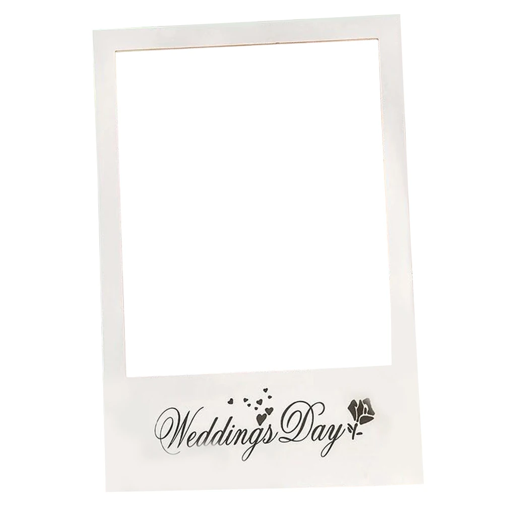 

3 Pcs Photo Frame Couple Wedding Selfie Booth for Frames White Framewedding Bride