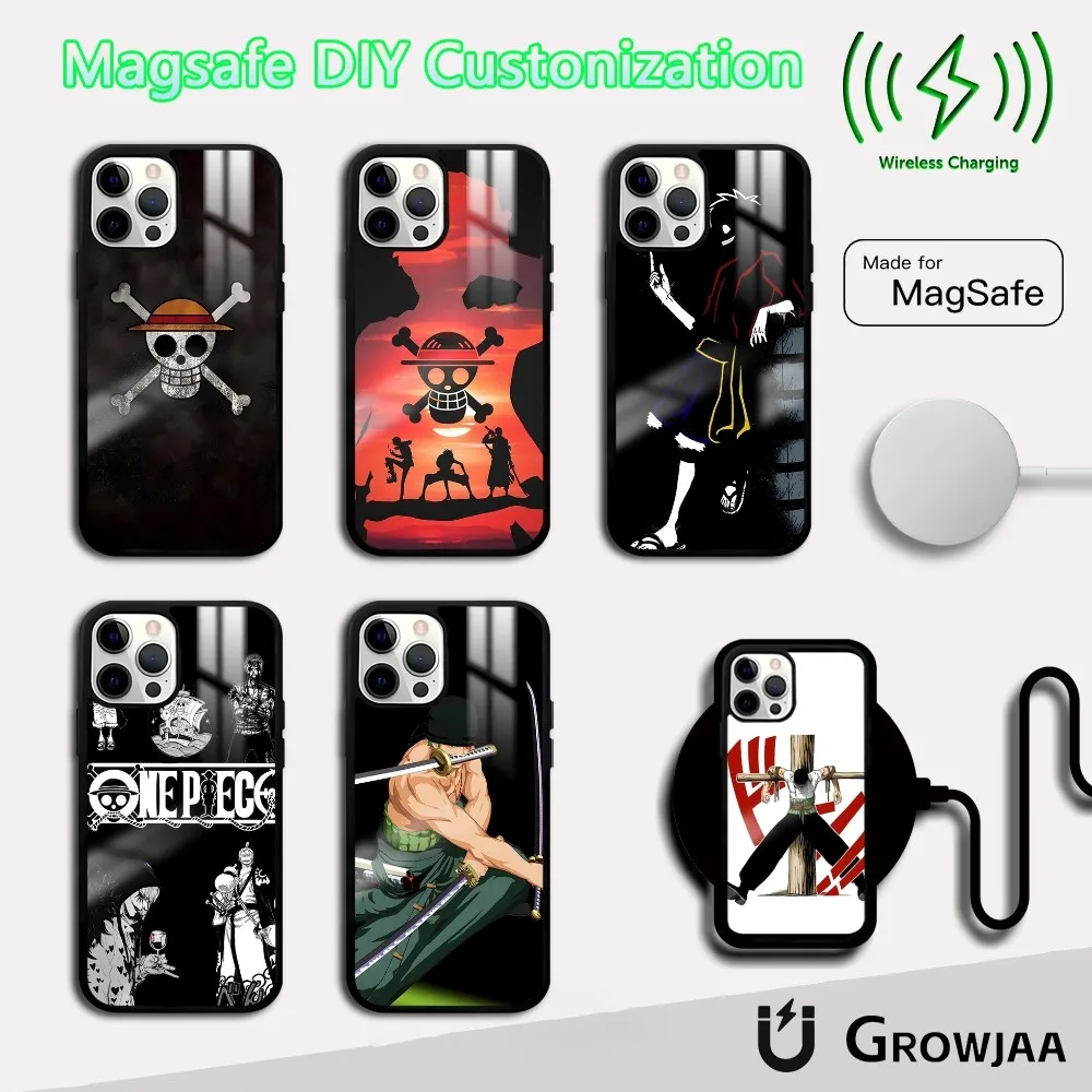 

Classic anime O-One P-Pie-ce Phone Case For iPhone 16 15 14 13 12 11 Pro Max Plus Mini Magsafe Mirror Wireless Magnetic Cover