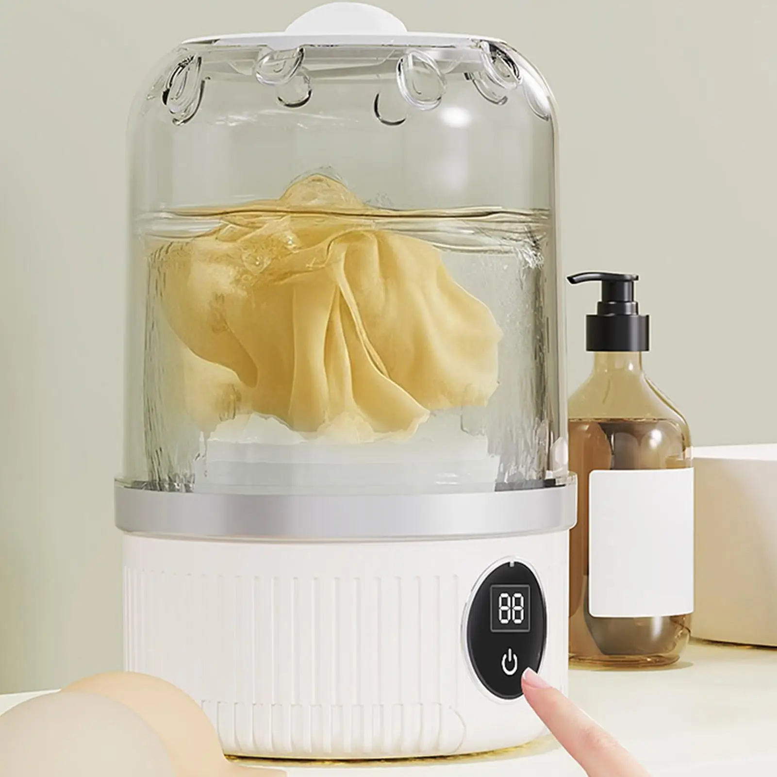 

Underwear Washing Machine Baby Washing Machine Wireless Electric Compact Lightweight Cleaning Device for Personal Laundry Kids
