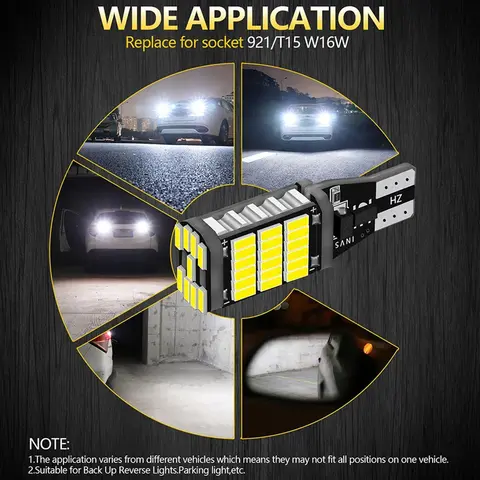 BMTxms 2PCS कार T15 W16W 921 LED रिवर्स लाइट कैनबस टोयोटा सिएना 1998- 2013 2014 2015 2016 2017 2018 2019 2020 2021 2022 के लिए 10 best sales 2022 टोयोटा सिएना एक्सेसरीज़ - №8